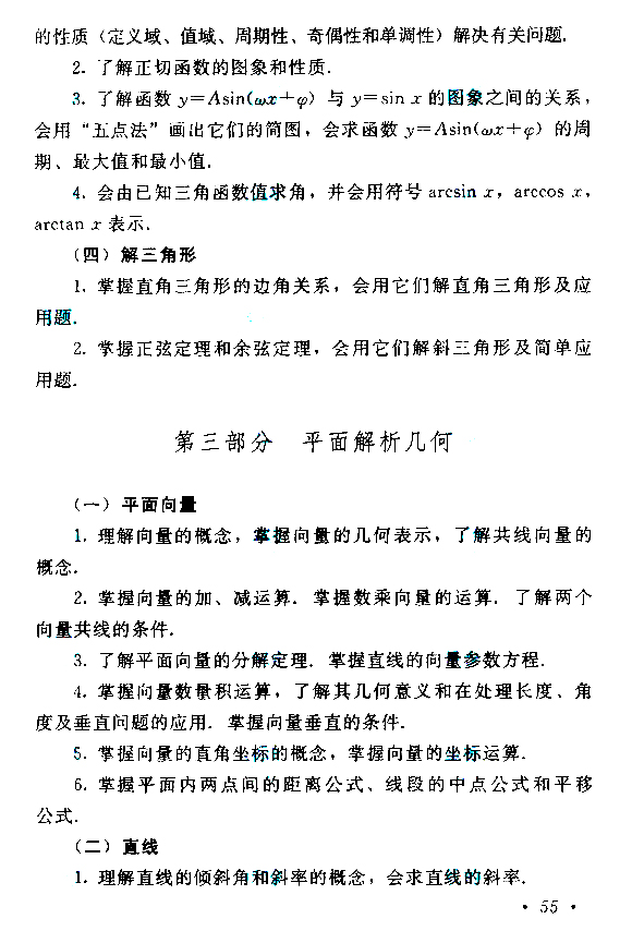 2019年贵州成人高考高起点数学考试大纲(图5)