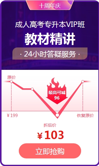 优惠来了!考试网十周年庆典成考课程享受5.2折(图2)